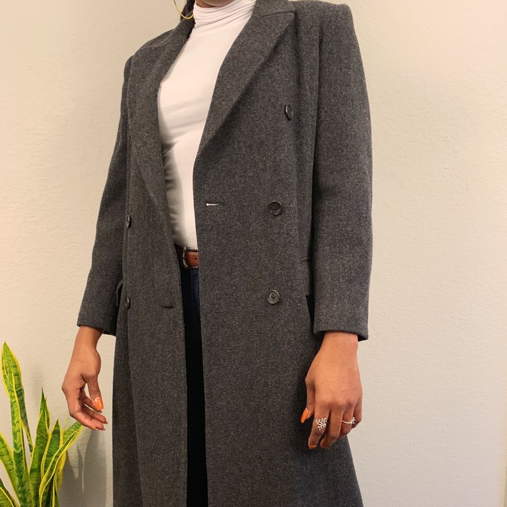 Vintage Double-Breasted Wool Overcoat